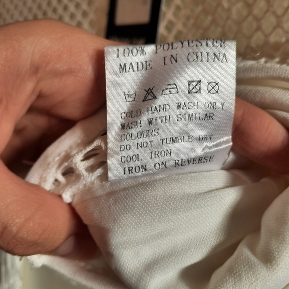 Nasty Gal Catch Me If You Can Fisnet Sequin Tassel Crop Top White - Picture 11 of 15